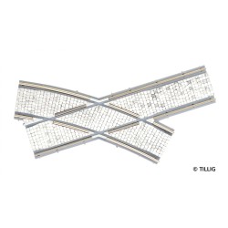 Tillig AKTION 87663 - Straßenbahn BKL Bogenkreuzung links einspurig - Pflastersteinstruktur Tillig AKTION 87663 - Straßenbahn BKL Bogenkreuzung links einspurig - Pflastersteinstruktur